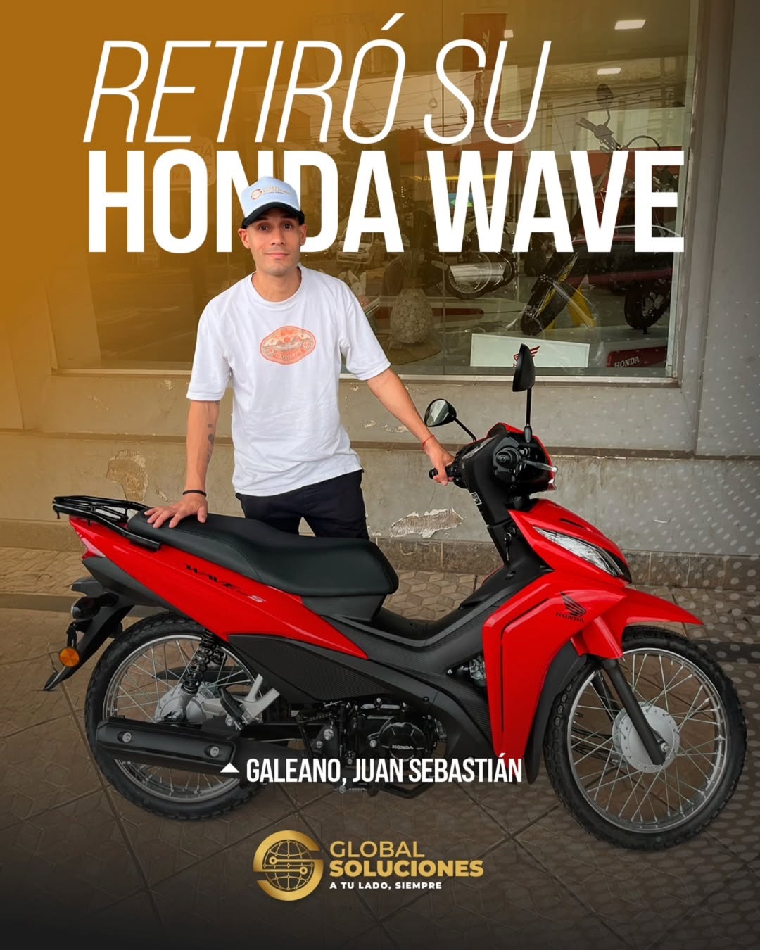 Entrega Honda Wave — Juan Sebastián Galeano
